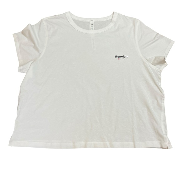 Lululemon Classic-Fit Cotton-Blend T-Shirt Rare Hawaii Aloha Edition New Size 12 - Picture 2 of 7